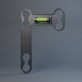ShowCase Mini Alignment Tool with integrated bubble level for positioning magnetic card displays.